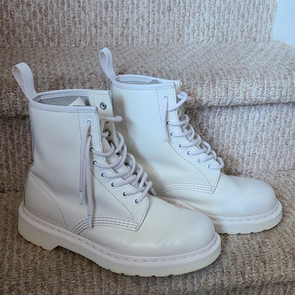 Dr. Martens Shoes - DR MARTENS 1460 8-Eye Boots, White, 7, 7.5
